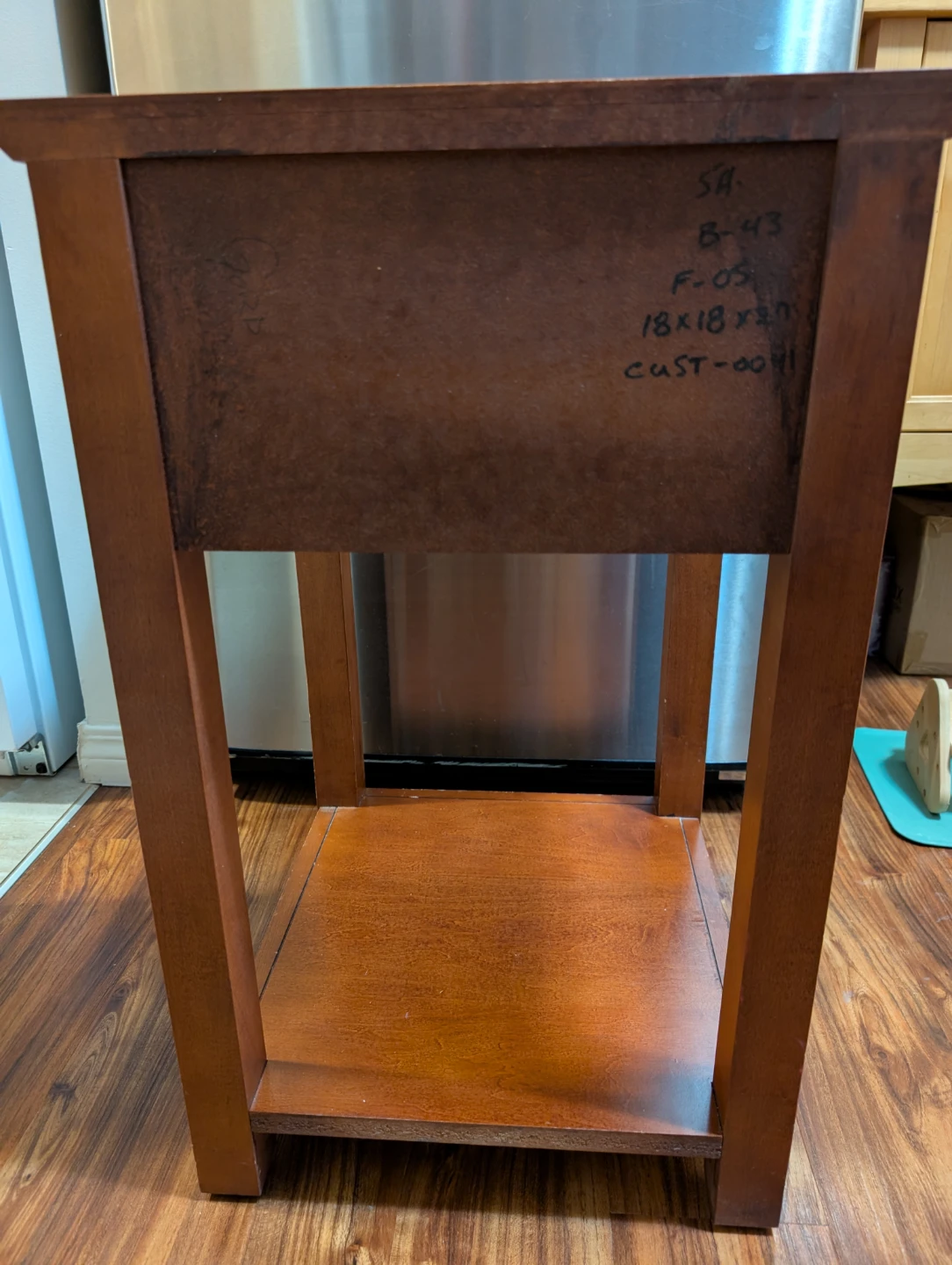 Wooden Side Table with Drawer - photo 2