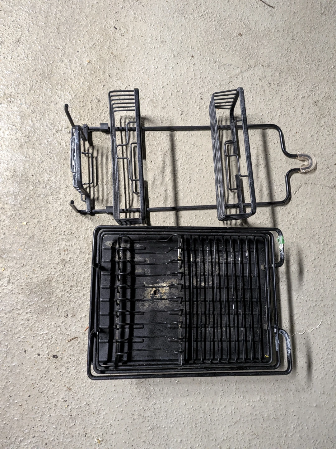 Black Dish Drying Rack, shower caddy and large tote