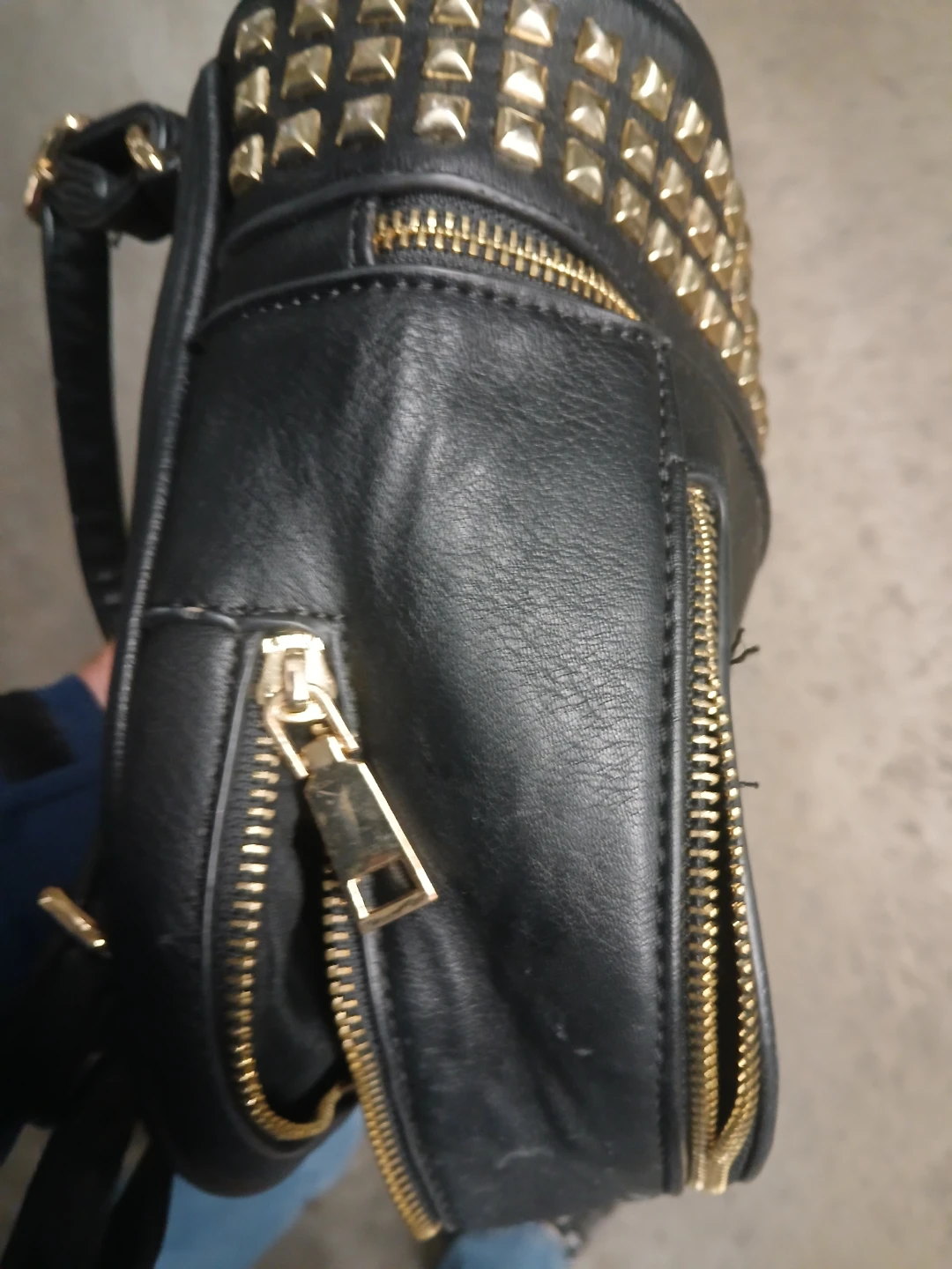 Black Studded Mini Backpack - photo 3