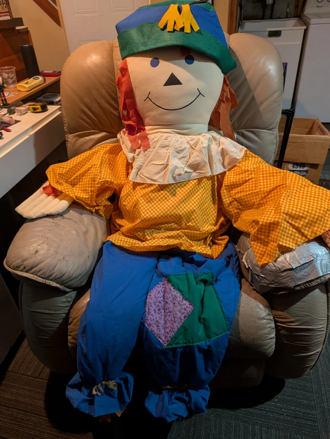 Large Fabric Scarecrow Doll