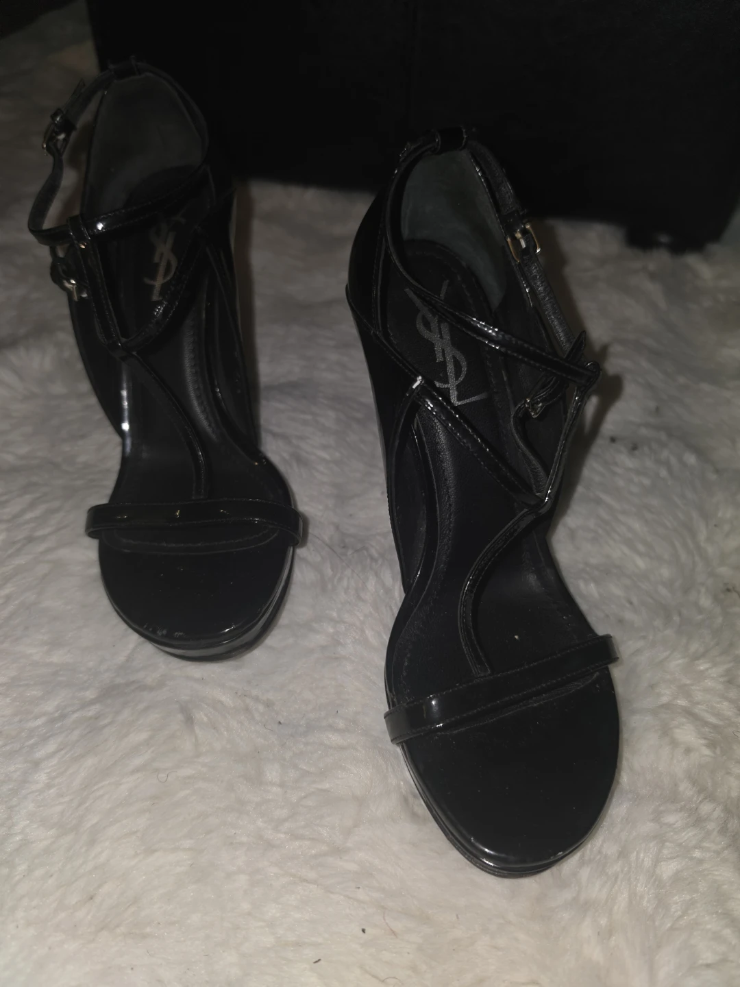 Saint Laurent Black Patent Heels