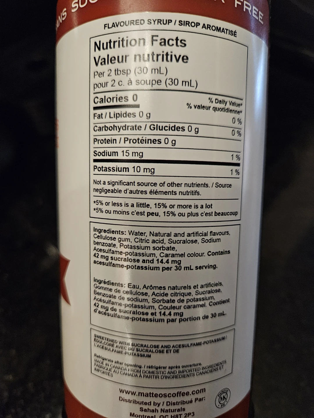 Matteo's Pumpkin Cheesecake Sugar Free Coffee Syrup - photo 5