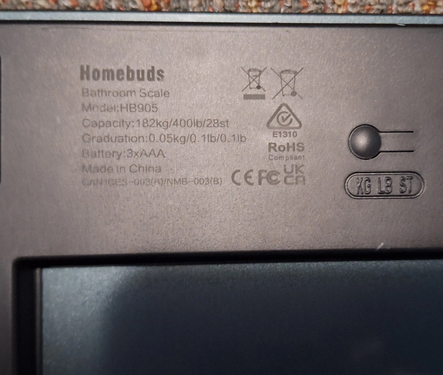 Homebuds Digital Bathroom Scale HB905 - photo 3