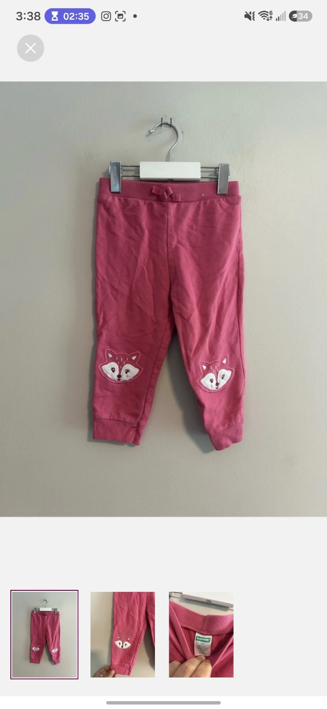 Garanimals pink fox leggings