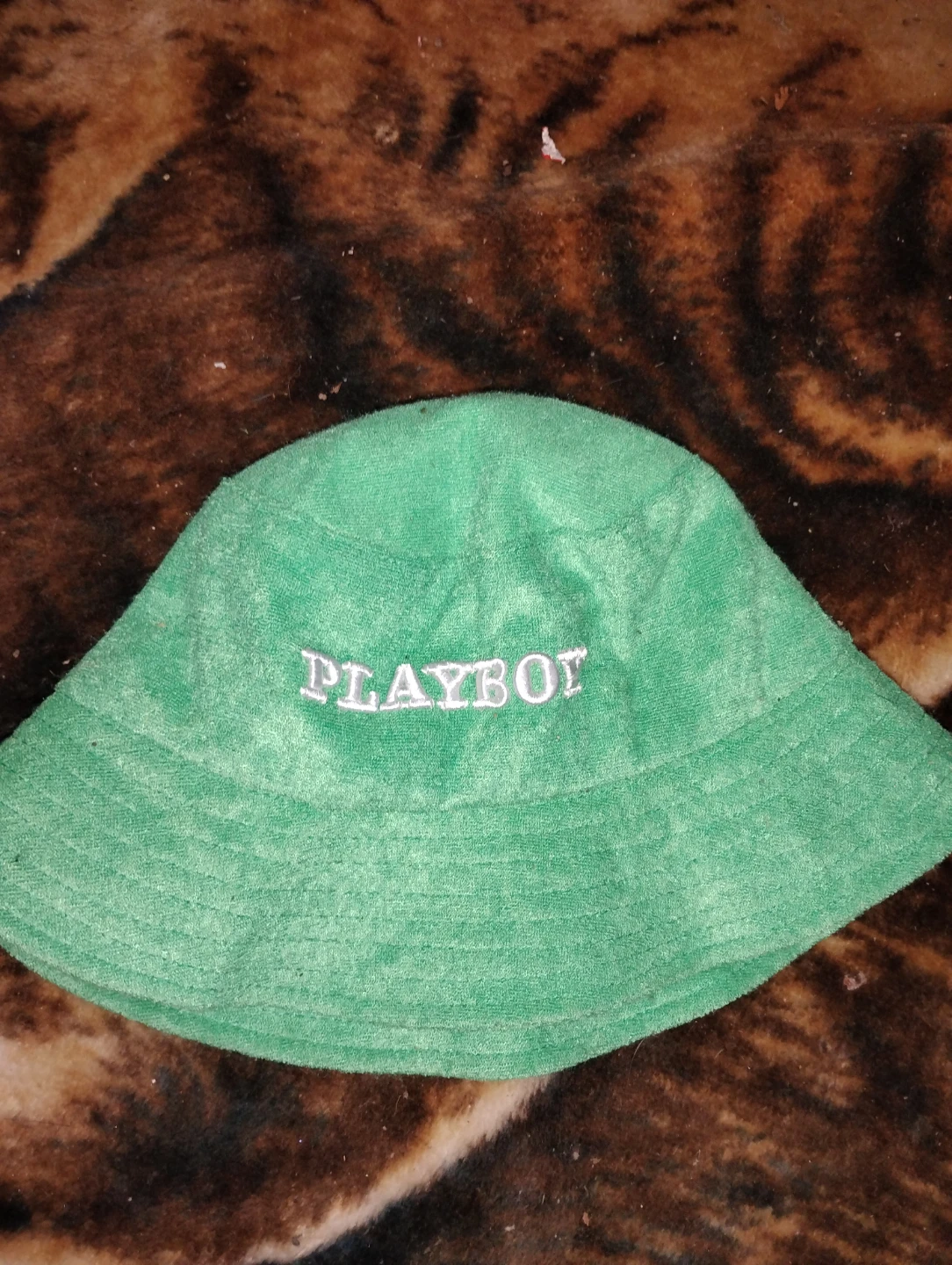 Playboy Green Terry Cloth Bucket Hat