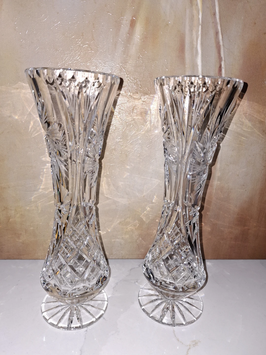 Two Vintage Lead Crystal Vases - photo 5
