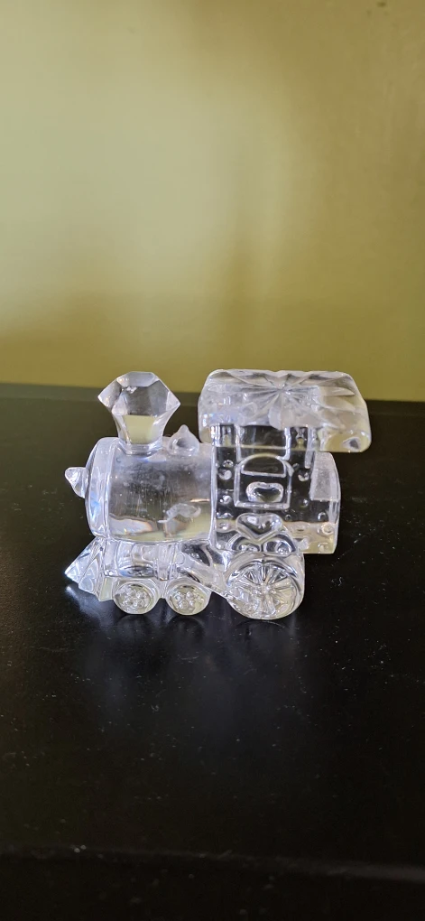 Clear Glass Train Figurine - photo 2