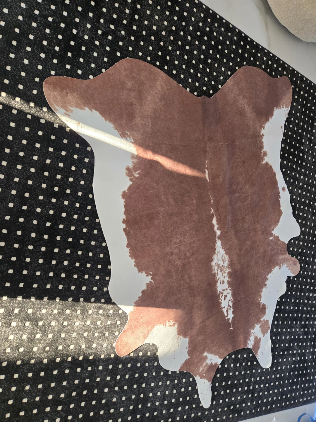 Genuine Brown and White Cowhide Rug