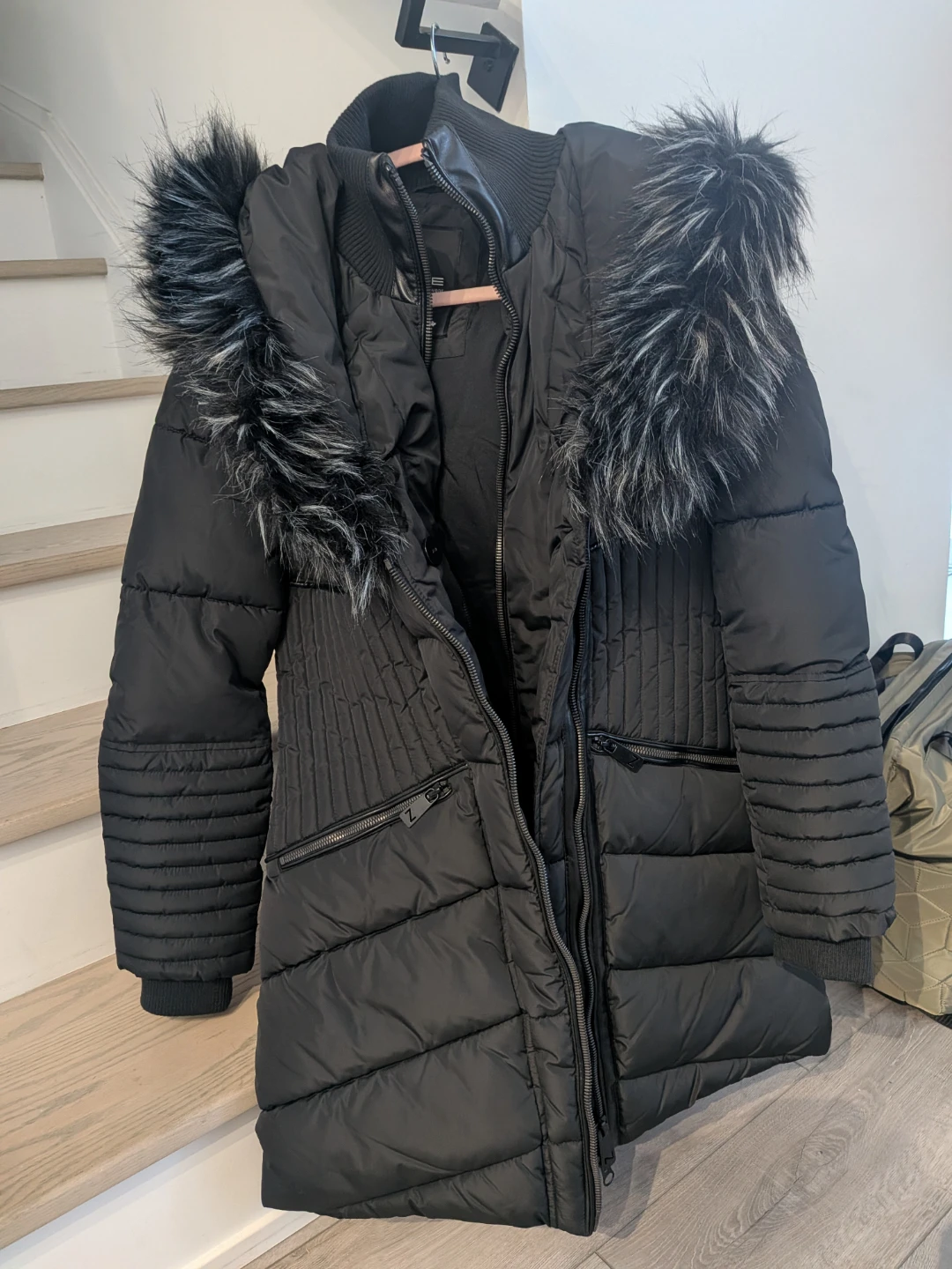 NOIZE Gigi Mid Length Parka - Black - photo 3