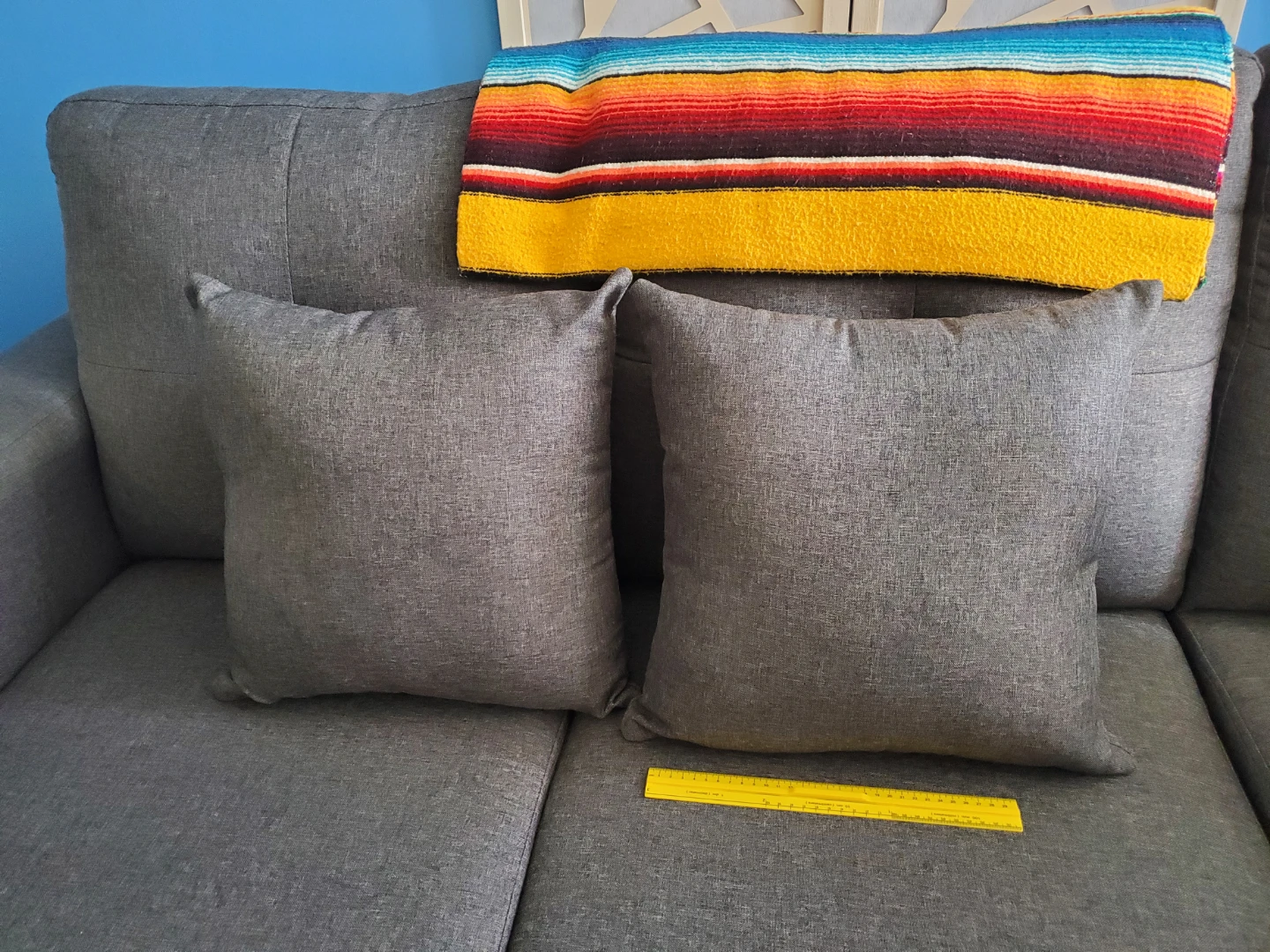 Grey Faux Fur Throw Pillow + 2 cushions(3 for $5) - photo 2