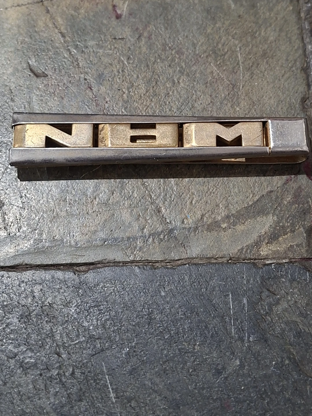Vintage Swank Monogram Tie Clip / Tie Bar