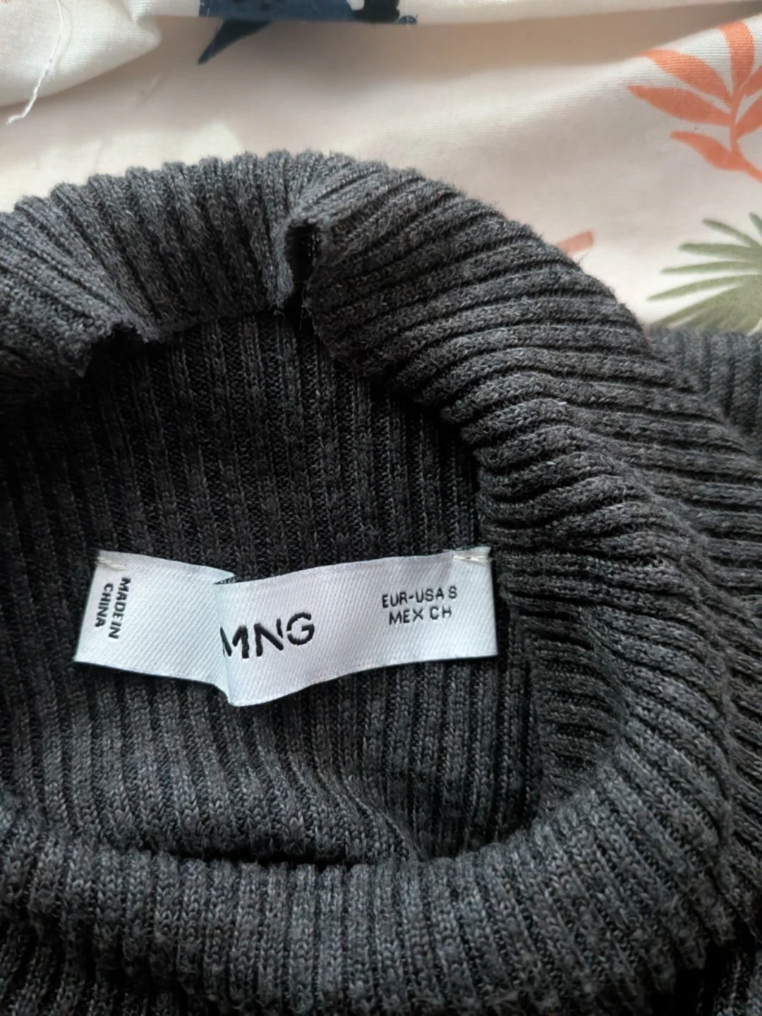 MNG Charcoal Ribbed Turtleneck Top - photo 4