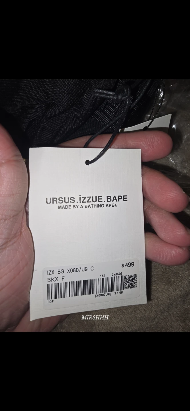 URSUS BAPE Black Waist Bag brand new - photo 3