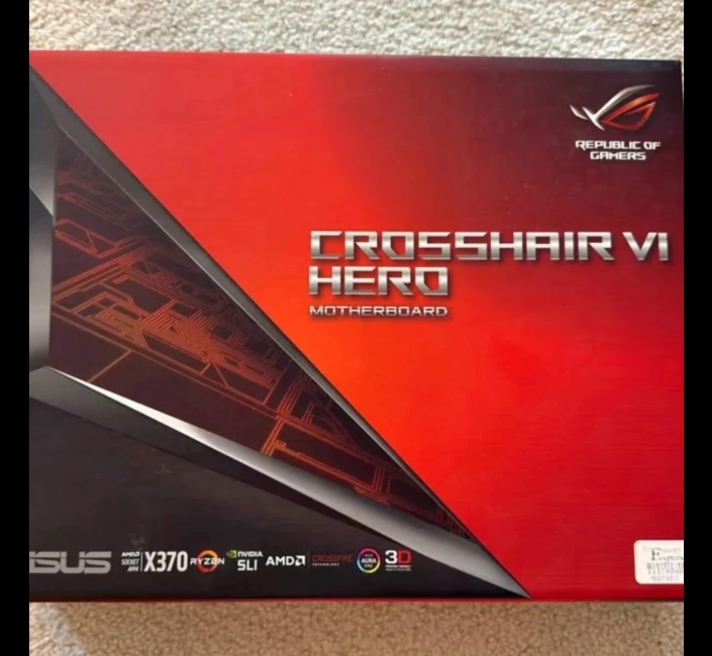 Motherboard Crosshair VI Hero AM4 and CPU Ryzen 7  1800X