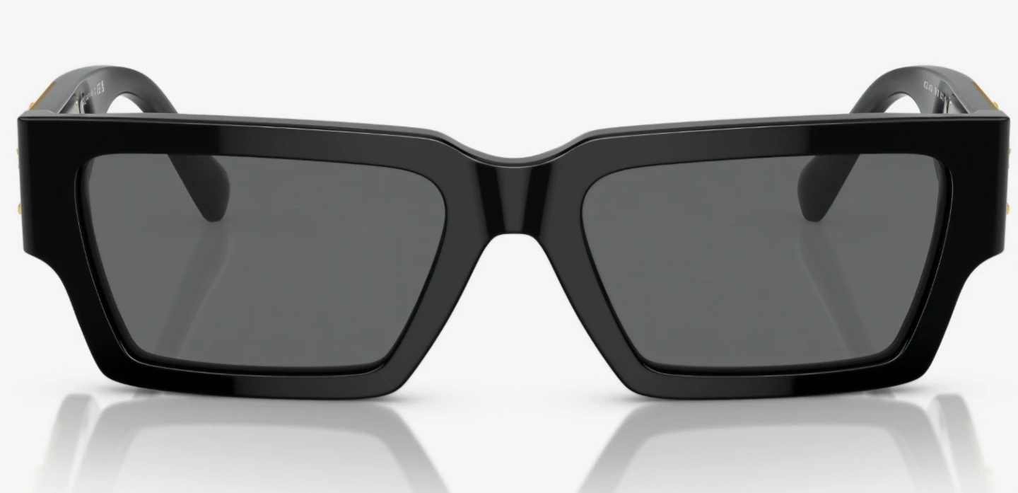 Versace Medusa Deco Black Sunglasses, Gold Hardware - photo 2