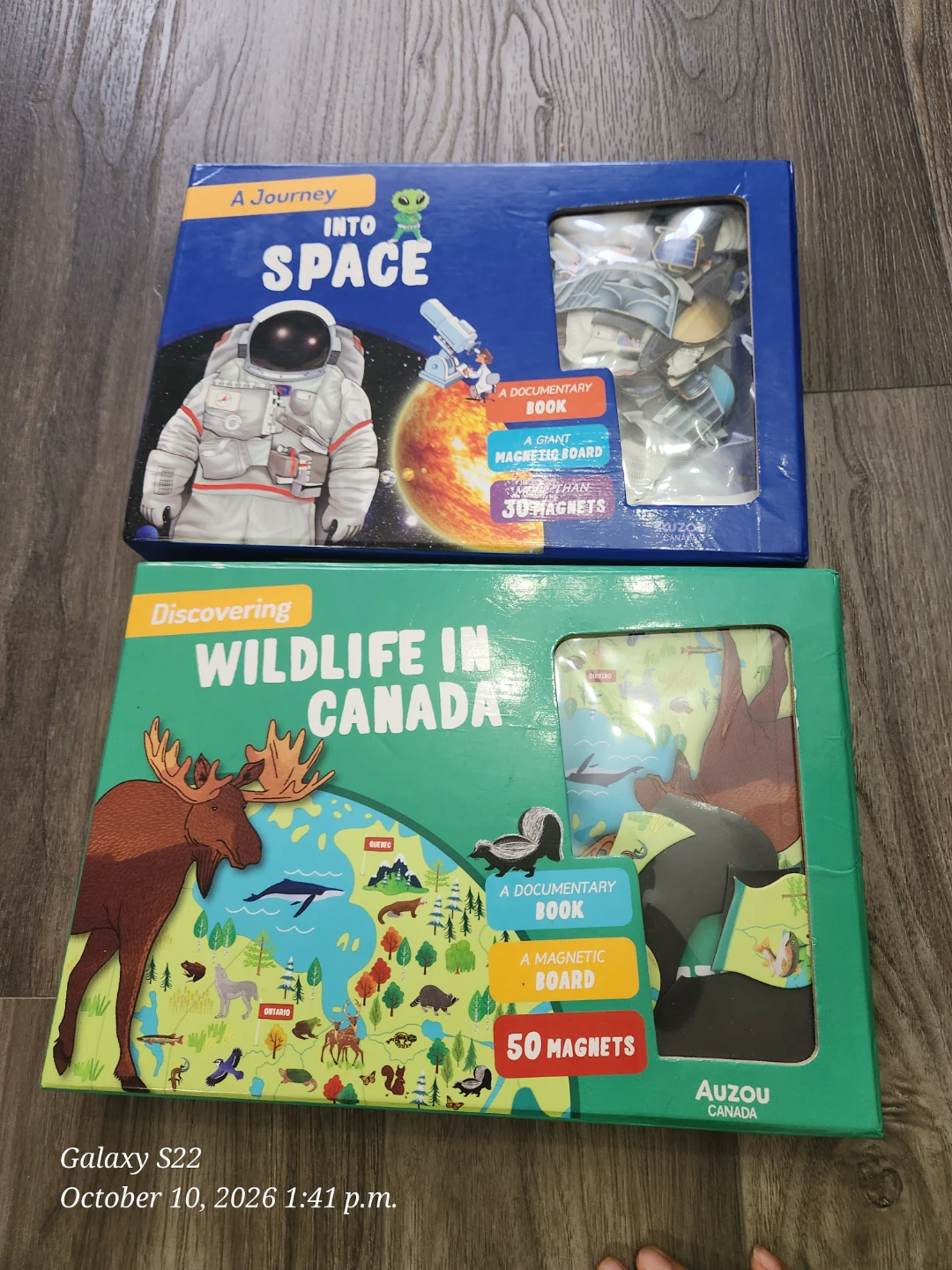 Auzou Educational Magnet Sets: Space and Canada