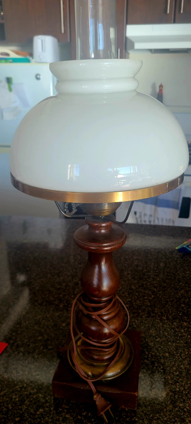 Vintage Wooden Table Lamp