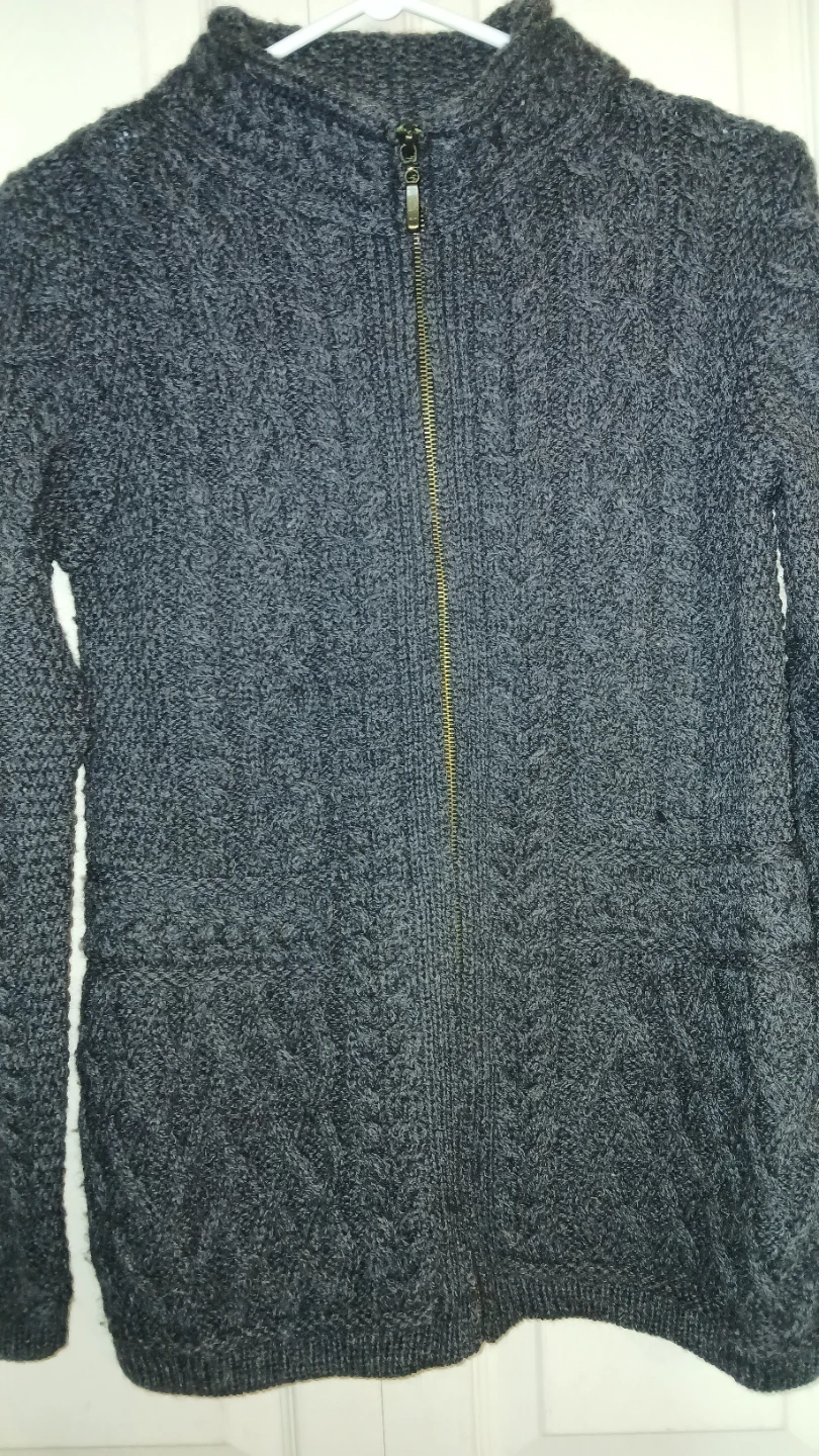 Merino wool Inis Crafts zipped sweater size small S - photo 4
