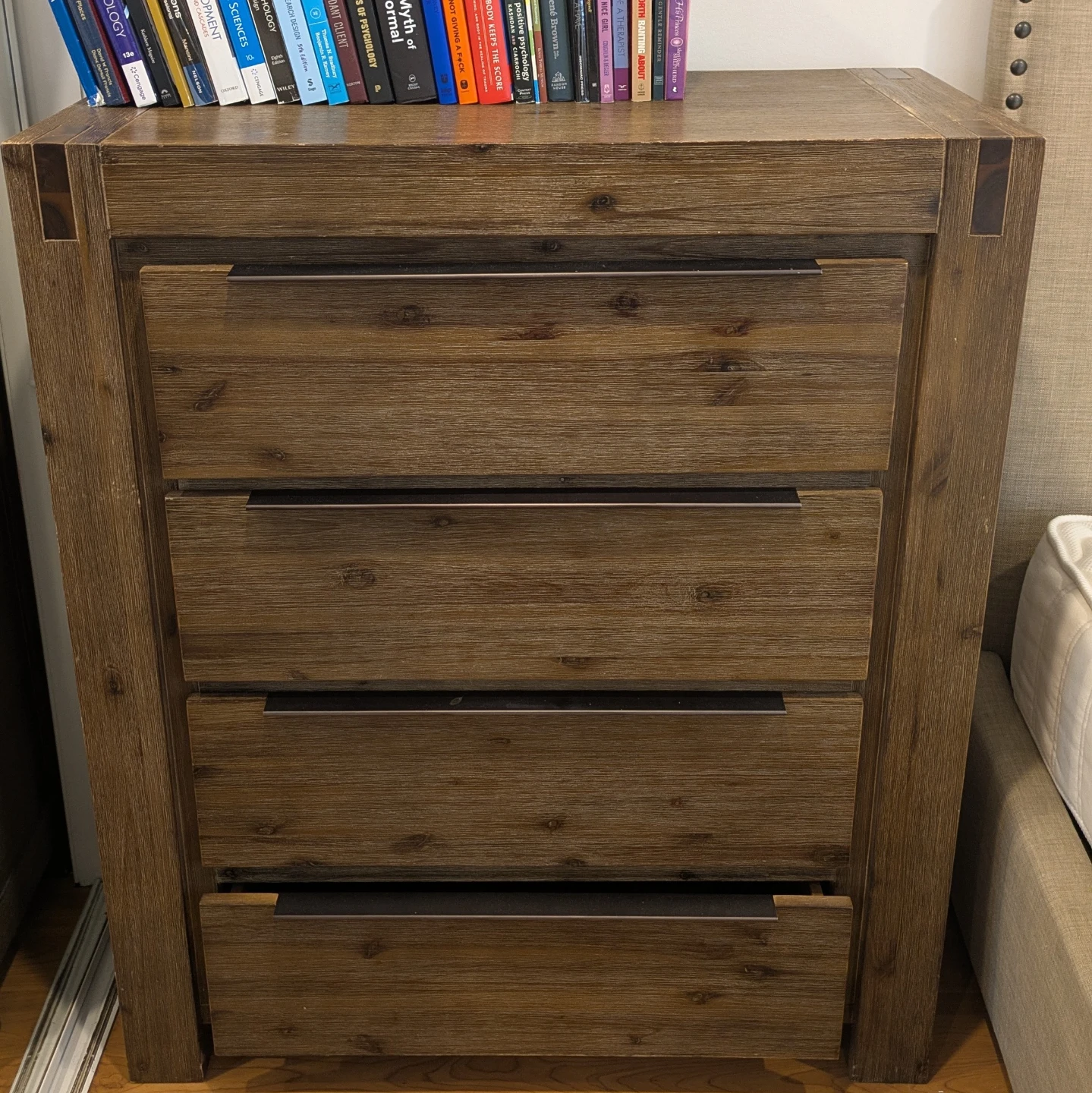 LAST CHANCE! Structube HAMBURG Solid Acacia 4-Drawer Dresser