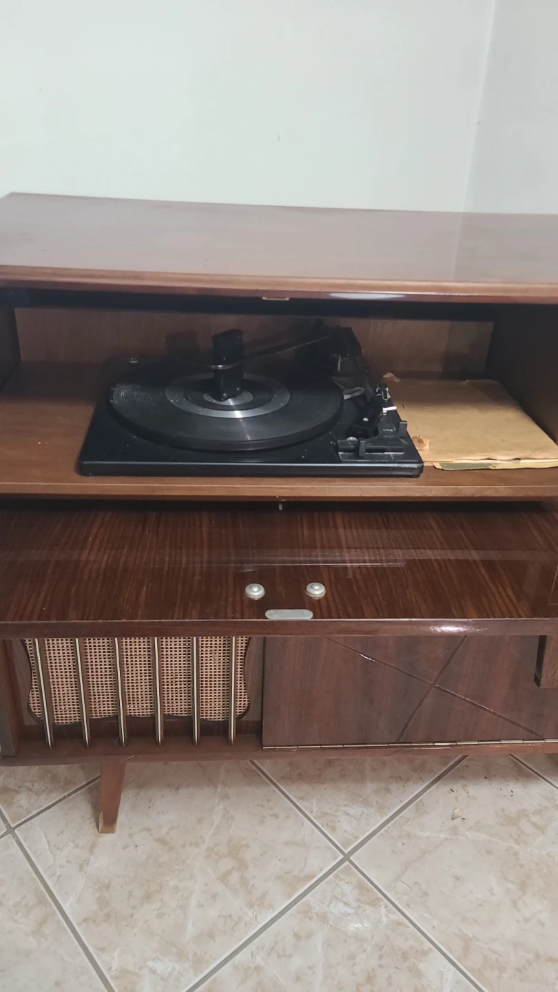 Vintage Telefunken Console Stereo with Record Player