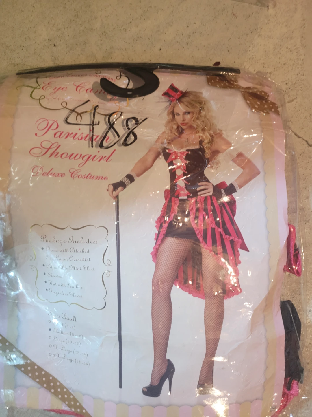 Parisian Showgirl Deluxe Costume Large