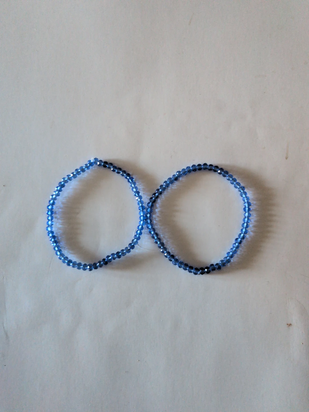 Set of Two Blue Beaded Bracelets