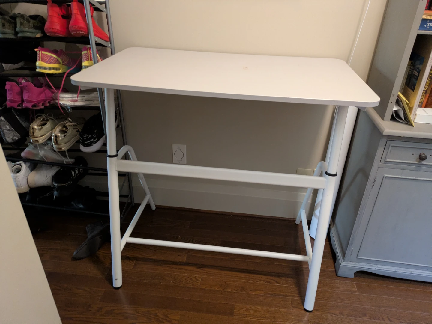 White Ikea Adjustable Standing Desk - photo 2