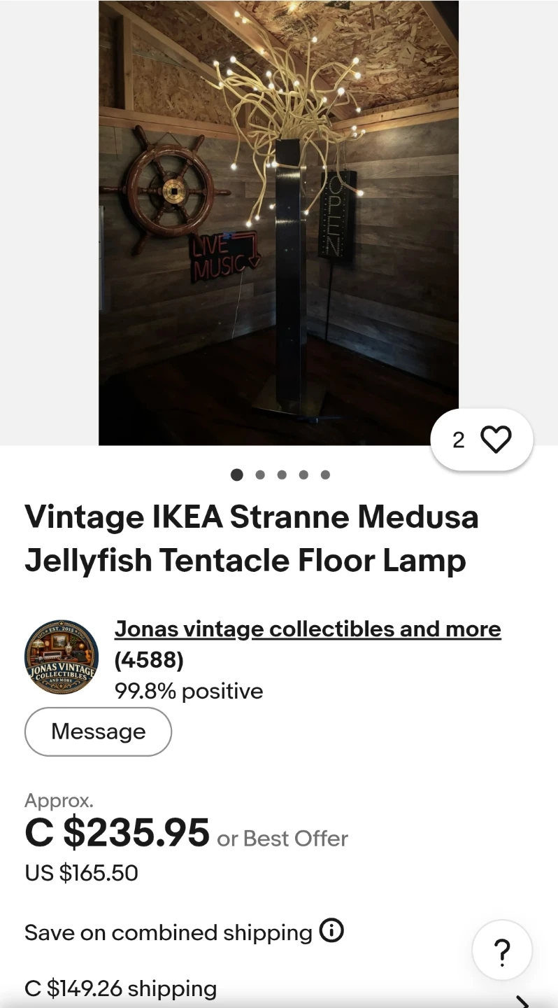 Vintage IKEA Stranne Jellyfish Floor Lamp - photo 4