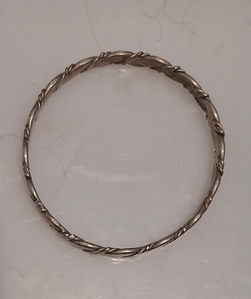 Silver Twisted Bangle Bracelet$120 - photo 3