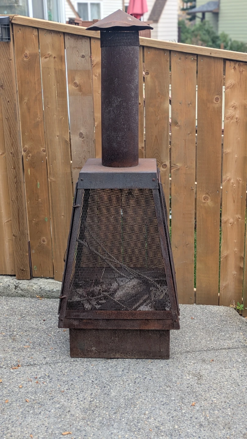 Metal Outdoor Chiminea Fireplace