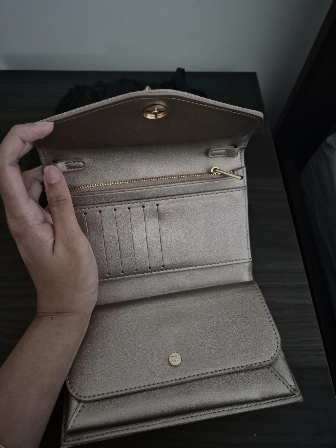 Dune London Embellished Clutch Rose Gold - photo 4