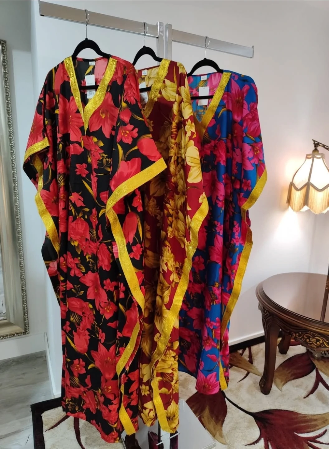 Floral Print Kaftan Dress