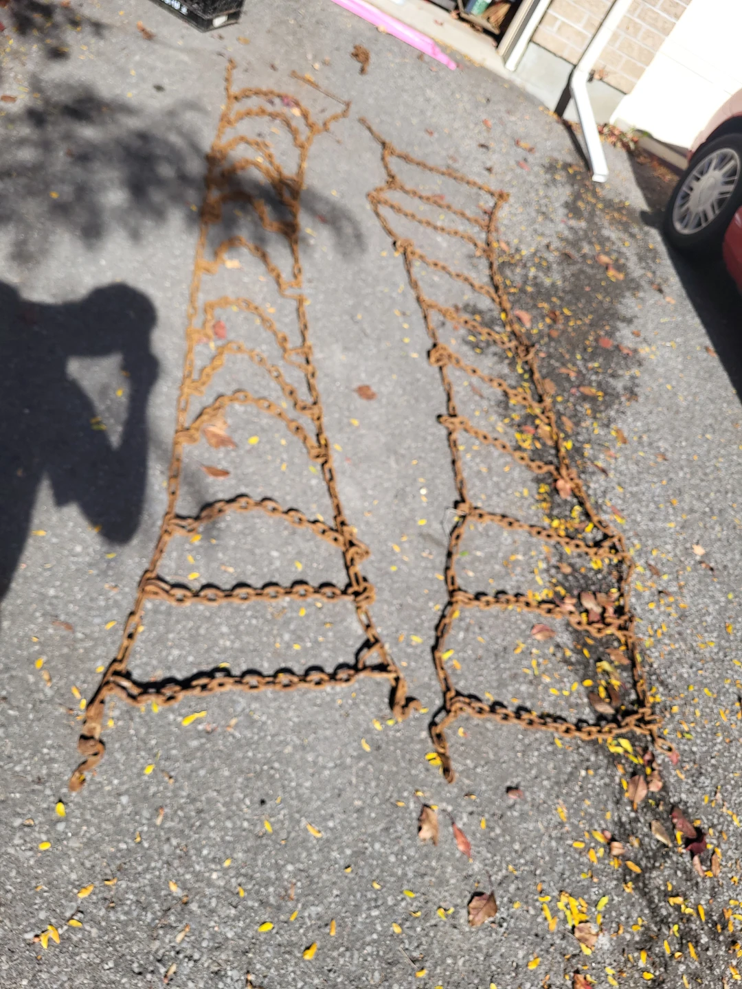 Set of two used tractor tire chains