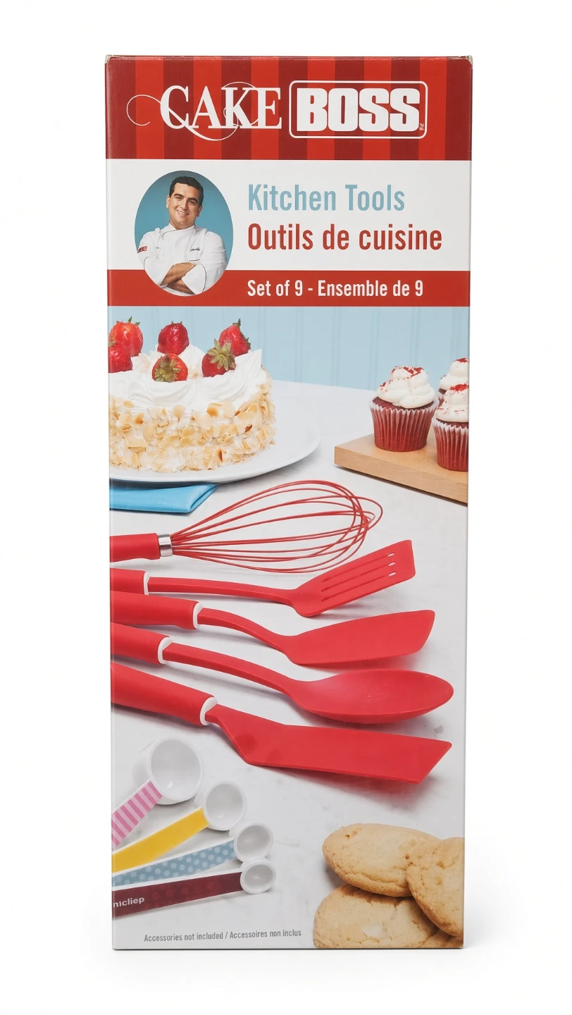 Cake Boss Kitchen Tools Set of 9 – Red