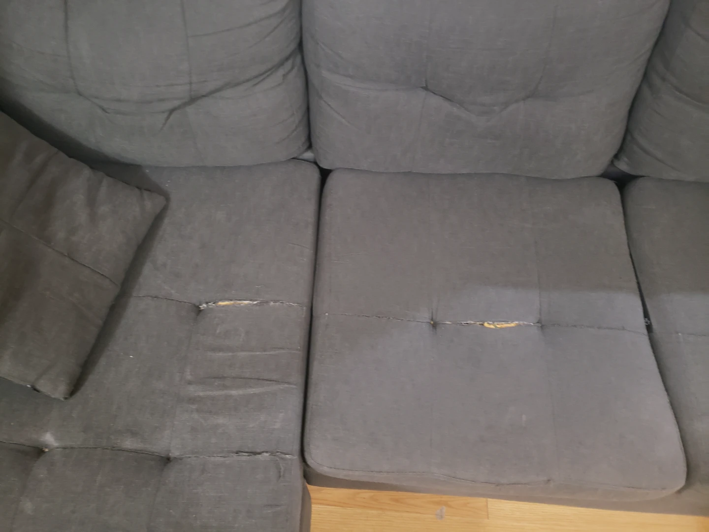 Free Dark Grey Sectional Sofa with Cup Holder - photo 5