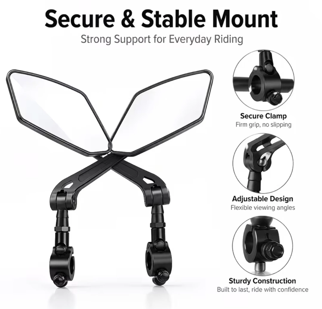 Adjustable Bicycle Handlebar Mirrors - photo 5