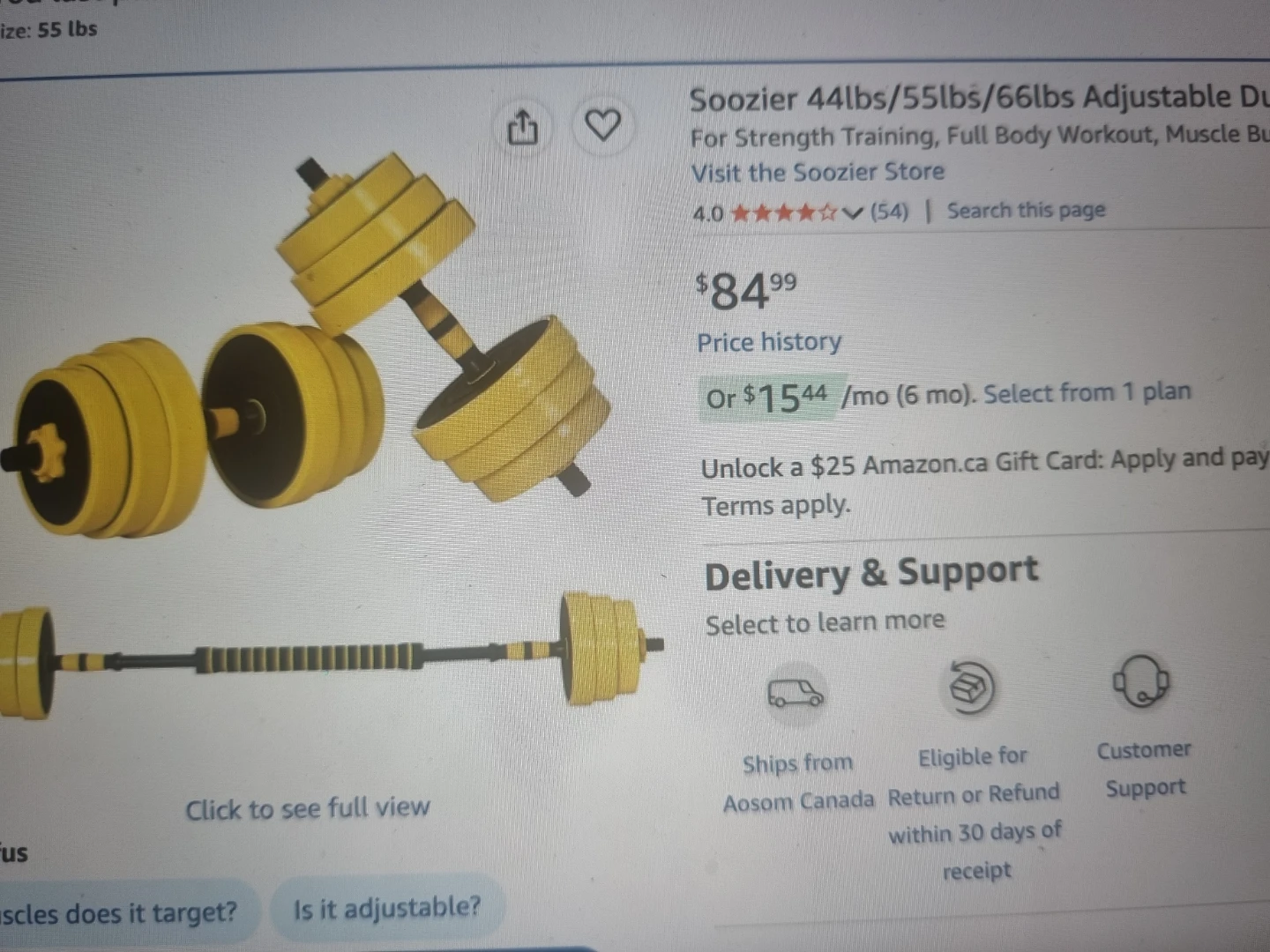 Soozier Adjustable Dumbbell Set - photo 2