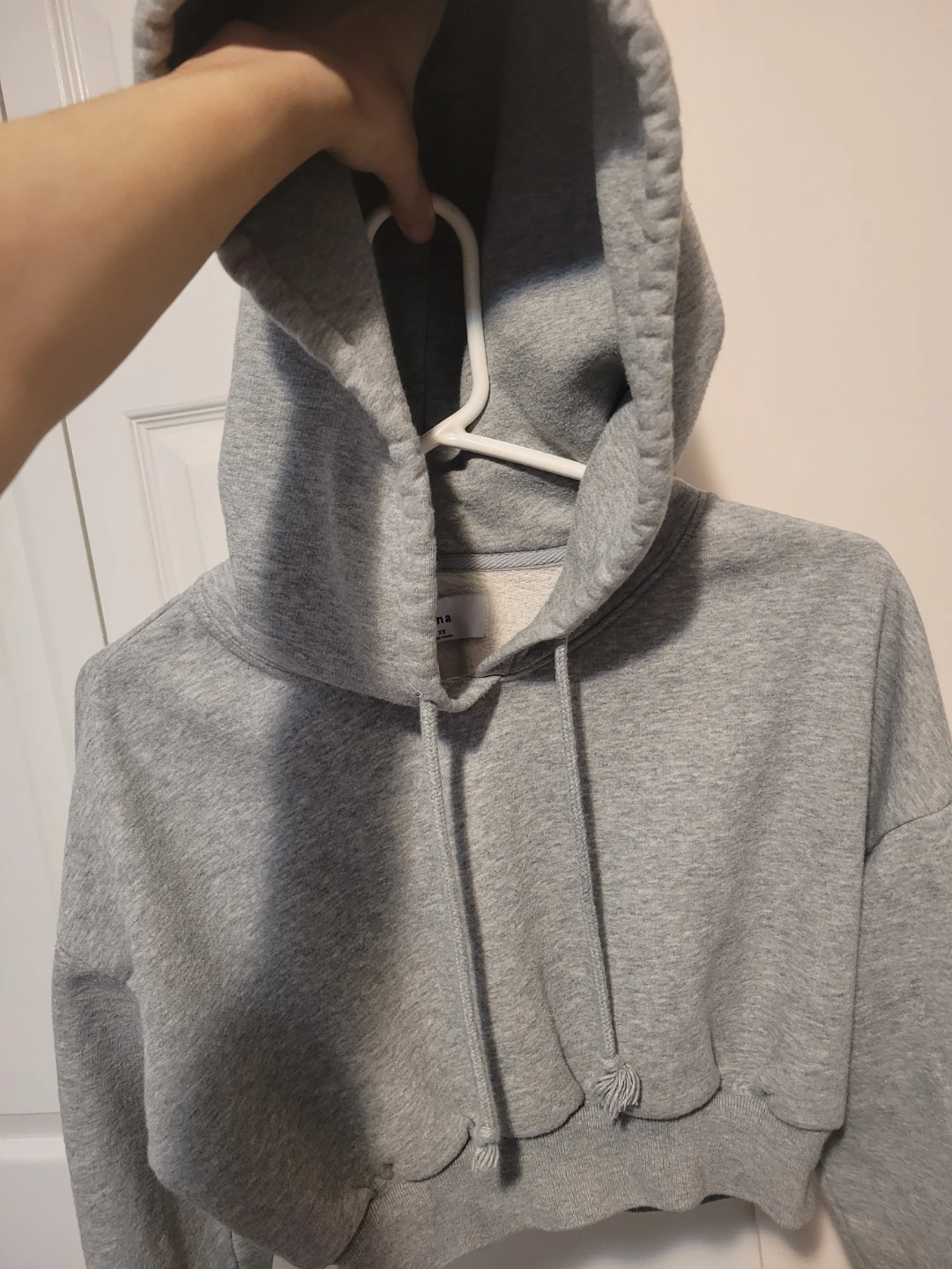 Tna Grey Cropped Hoodie