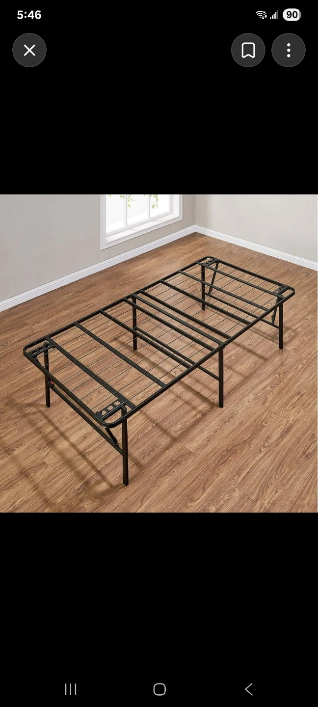 Twin Size Folding Metal Platform Bed Frame - photo 2