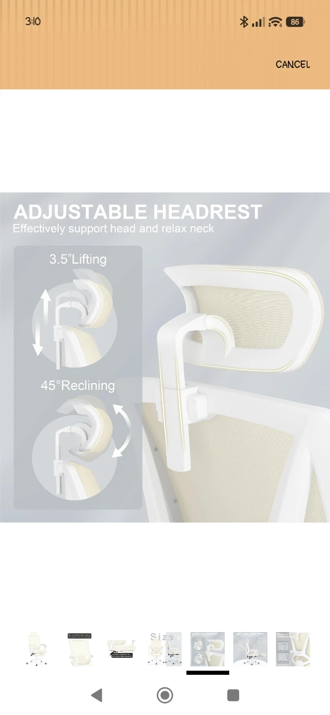 Adjustable Mesh Office Chair with Footrest - photo 5