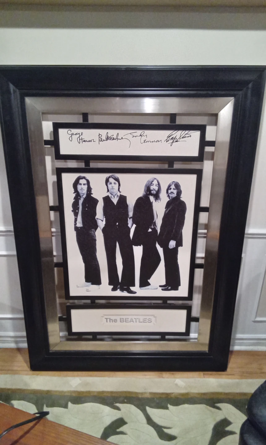 Framed The Beatles Memorabilia