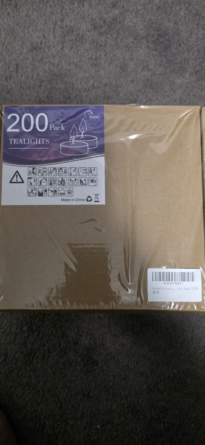 200 Pack Unscented Tealight Candles