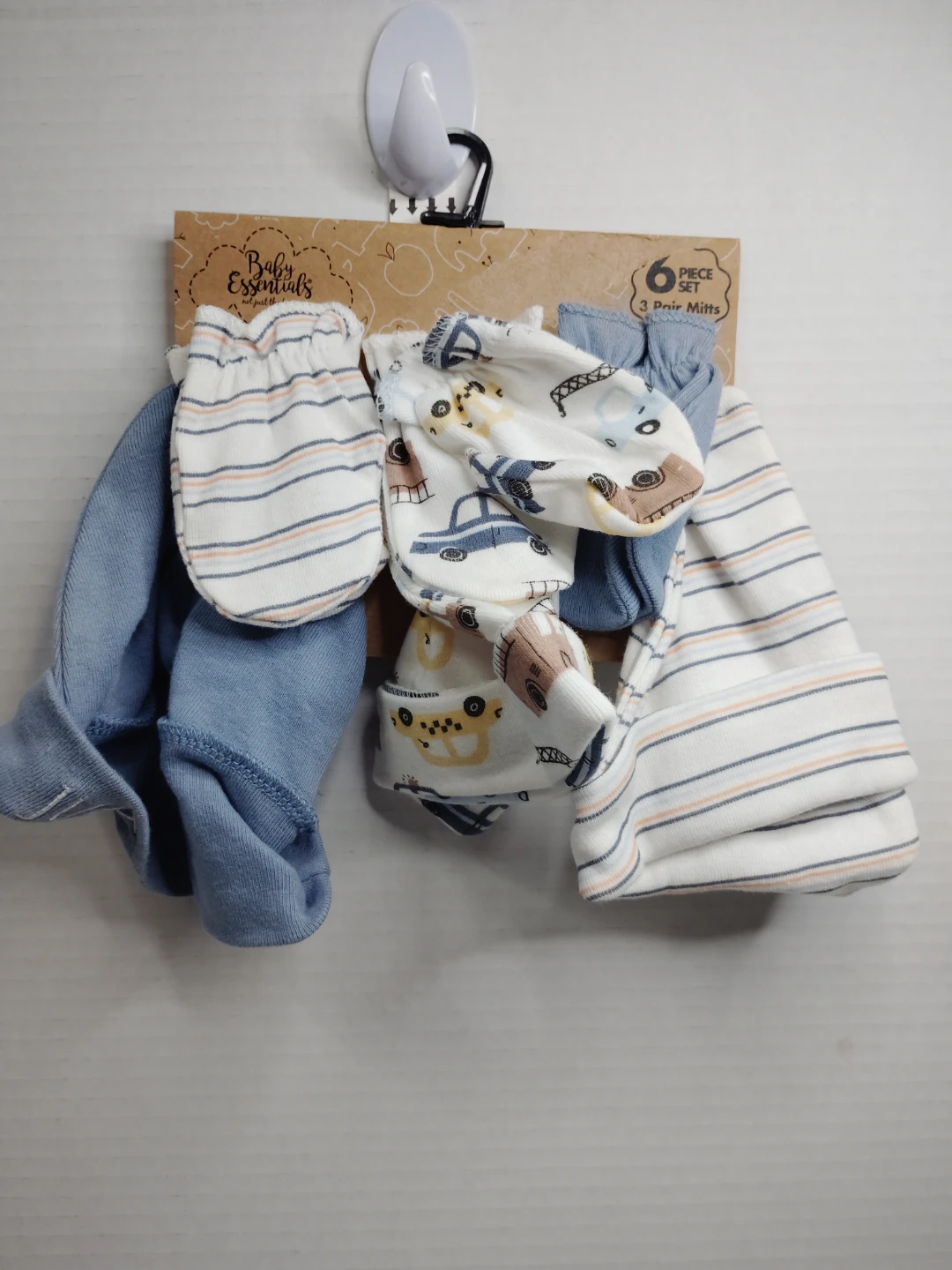 Baby Essentials 6-Piece Mitts and Caps Set