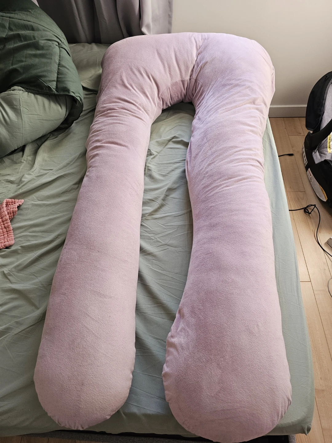 Pink U-Shaped Maternity Body Pillow
