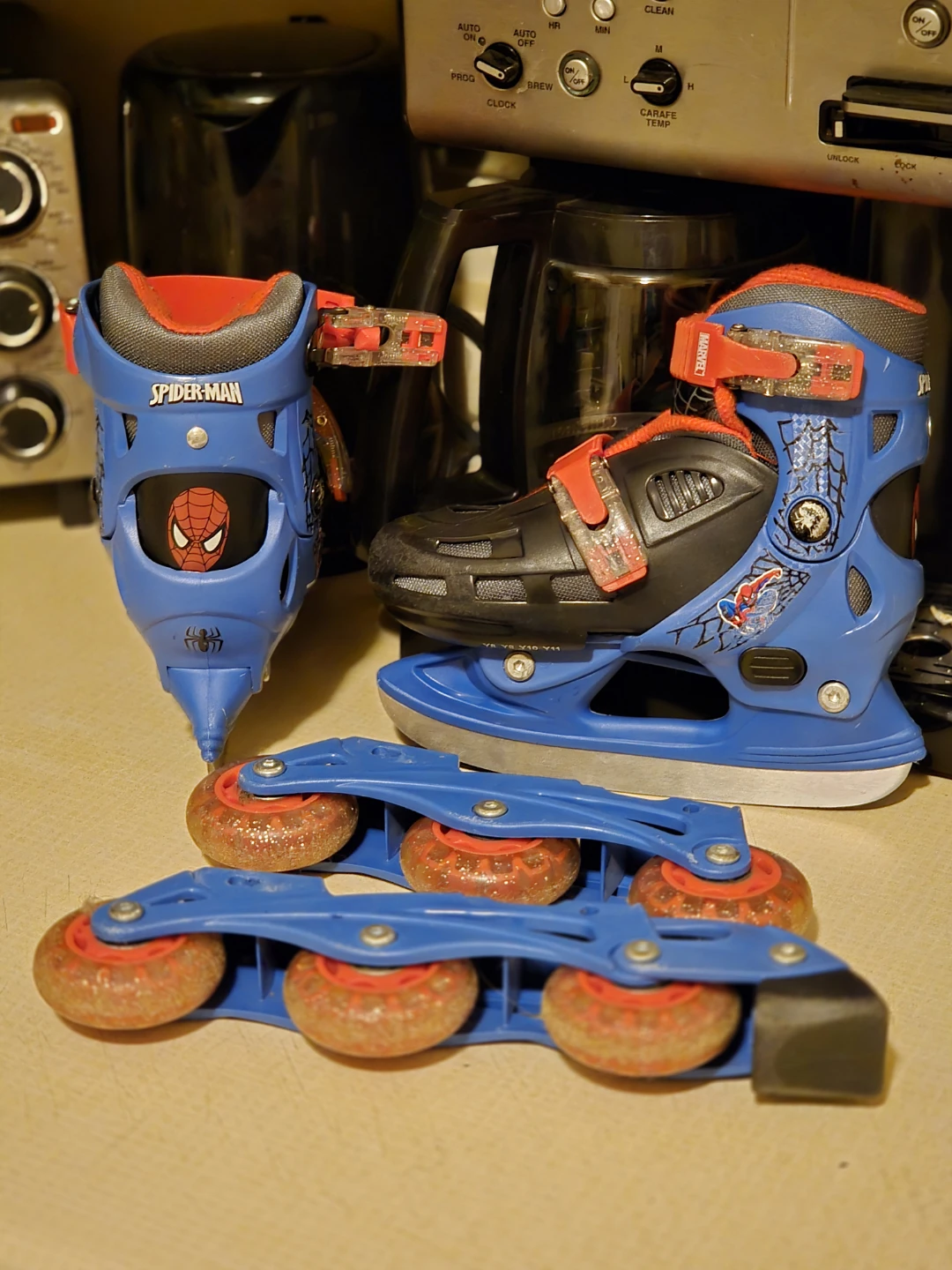 Marvel Spider-Man Convertible Kids Ice Skates and Rollerblades