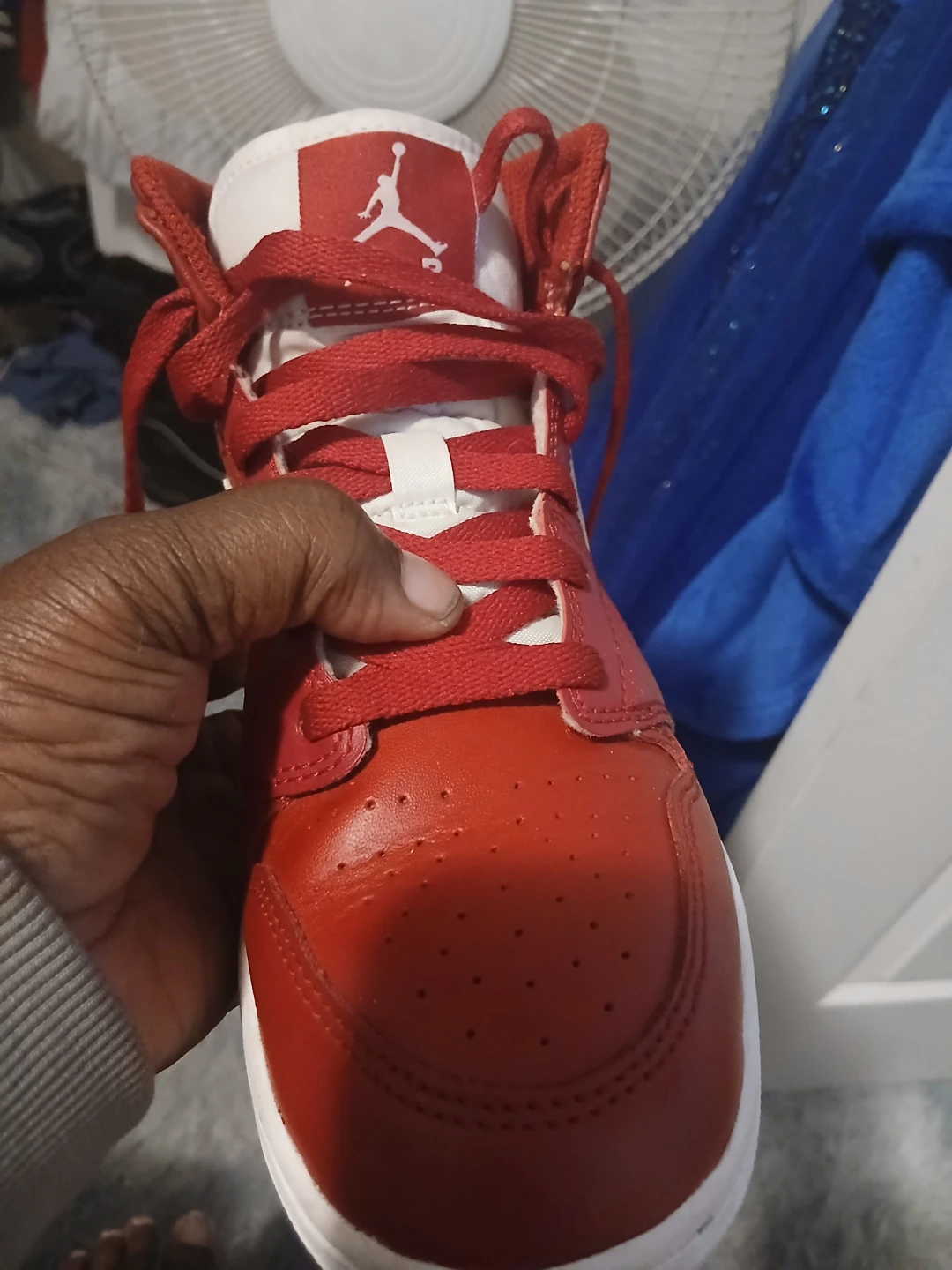 Nike Air Jordan 1 High Red/White Size 5.5Y - photo 3