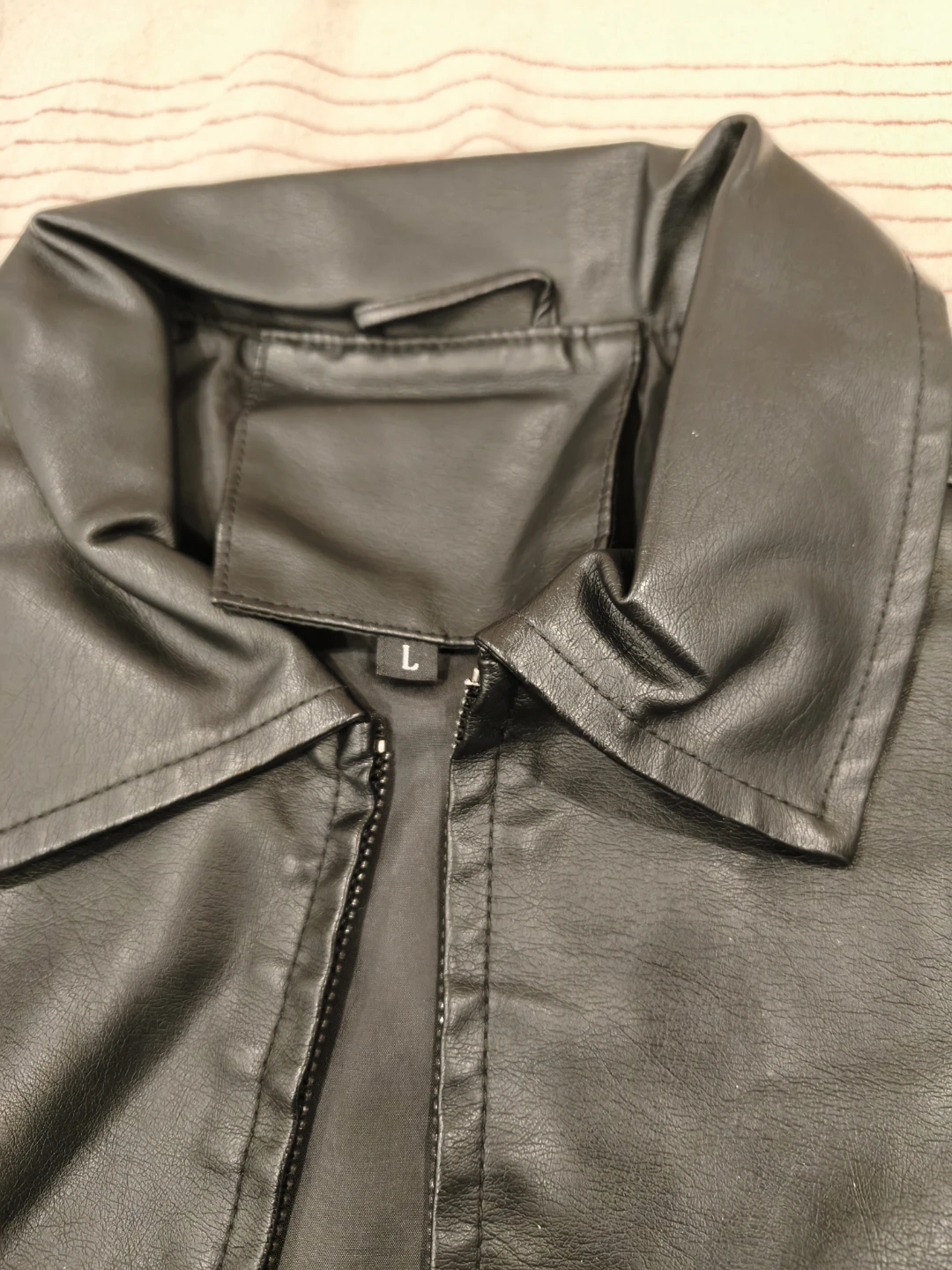 Black Faux Leather Jacket - photo 2