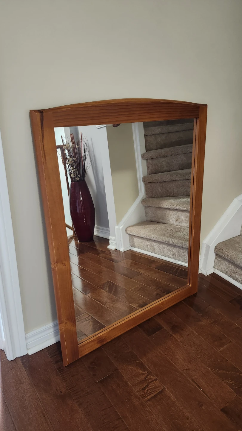 Large Wood Framed Mirror - photo 2