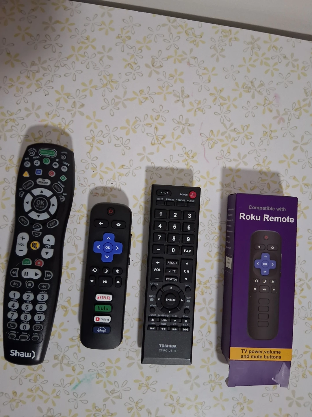 Assorted TV Remotes - Shaw, Toshiba, Roku, Philips - photo 2
