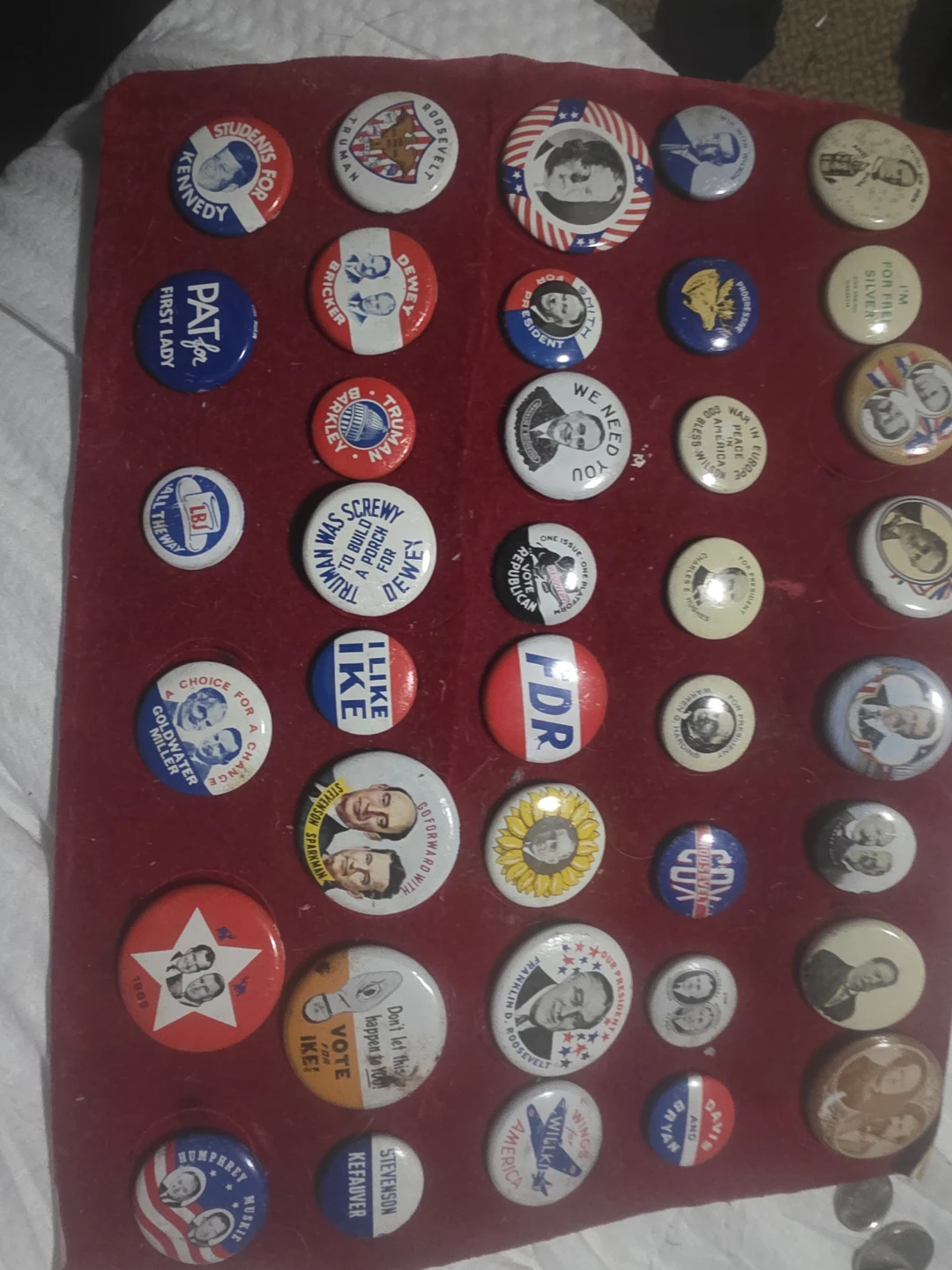 Collection of Vintage US Presidential Campaign Buttons